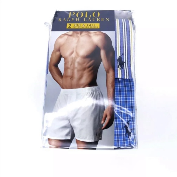Polo Ralph Lauren Other - 2 Pair Polo Ralph Lauren Big & Tall Woven Boxers Underwear Cotton Sz 1X 42”-44”